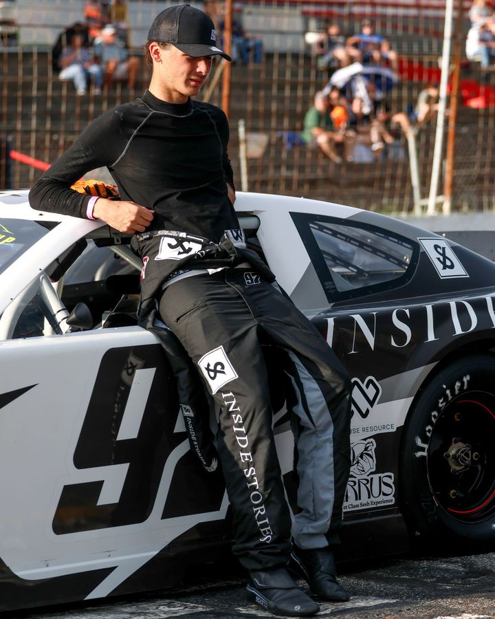 Jonah leaning on the #97